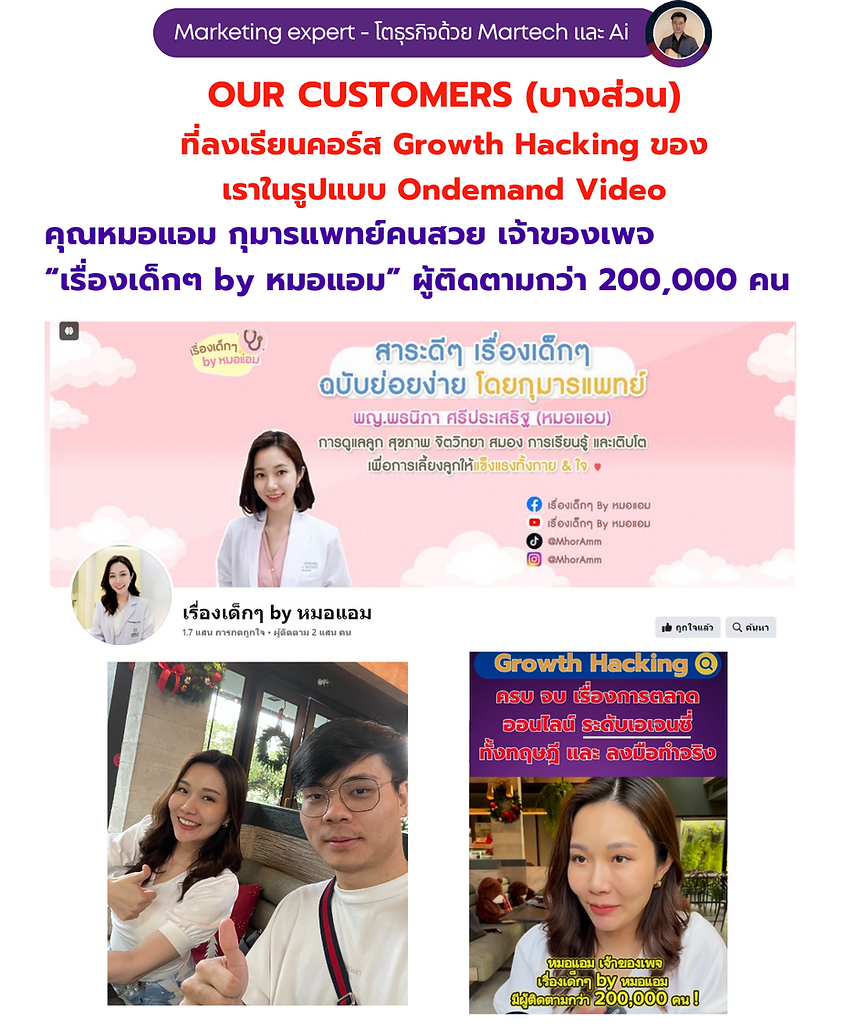 ผลงานลูกค้า Marketing Expert #09 — โพสต์โปรโมต