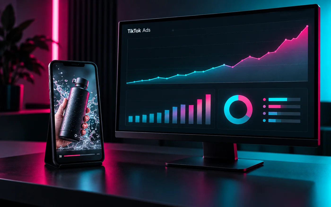 Dashboard ผลลัพธ์แคมเปญโฆษณาวิดีโอสั้น
