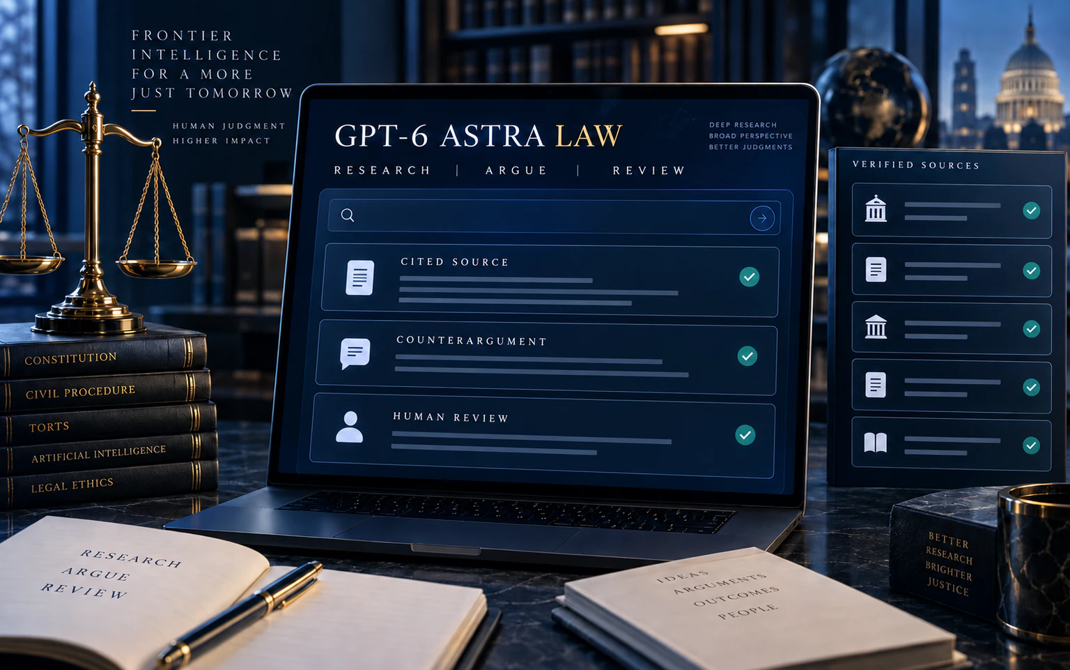 GPT-6 Astra Law ช่วยค้นแหล่งกฎหมาย สร้าง counterargument และส่งให้ทนายตรวจ