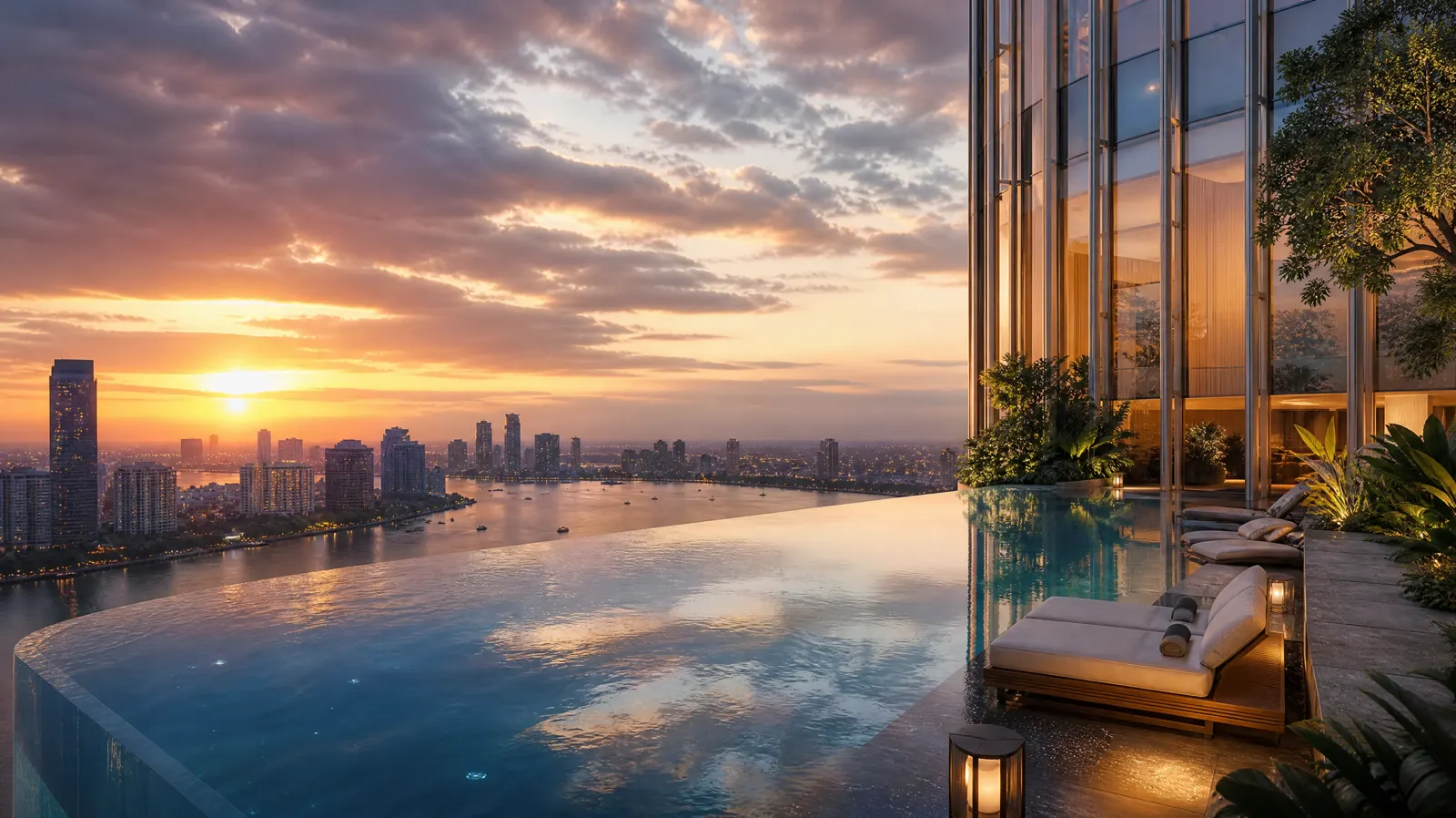 Swim above the skyline.