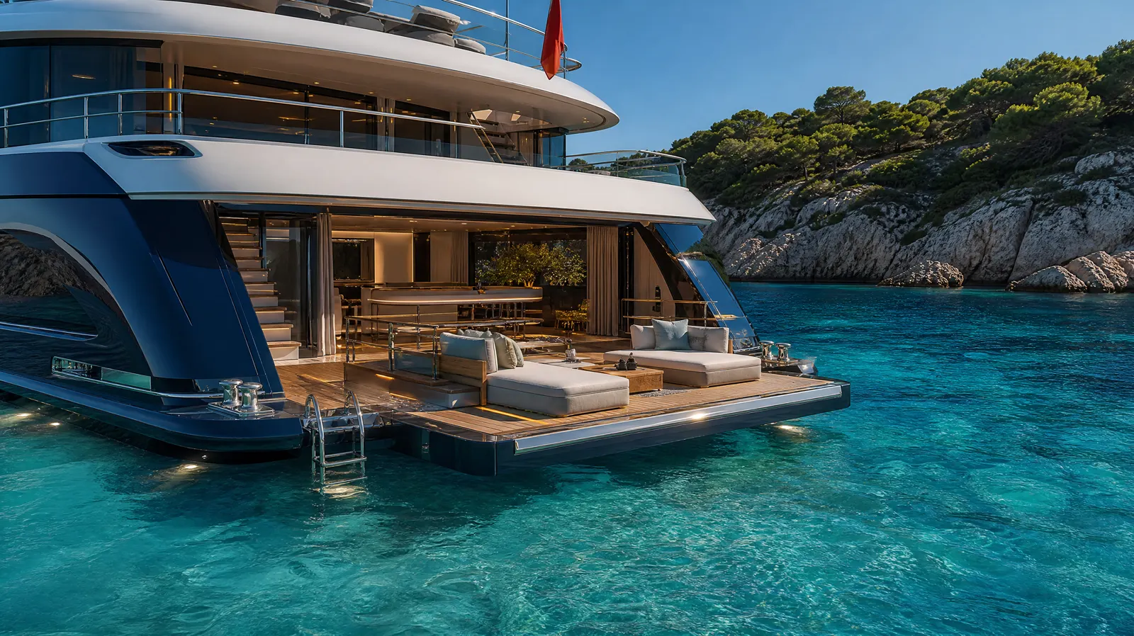Step straight into the sea.
