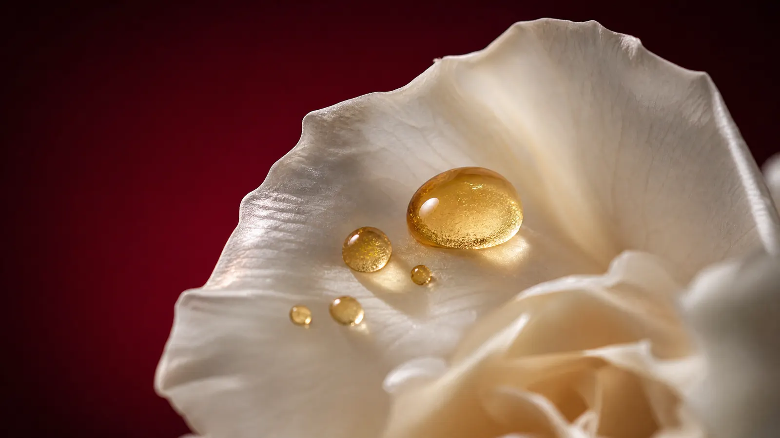A drop on a petal.